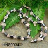 Assorted Colored Semi precious Stone Beads Hematite Beads Stone Chain Choker Fashion Women Necklace